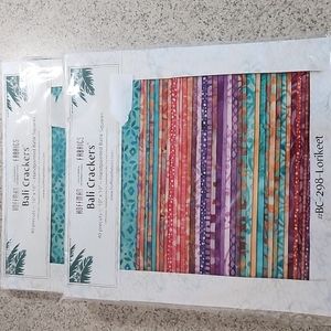 2 Pkgs. = 80 10"x10" Bali Crackers Batik Fabric Squares NEW!